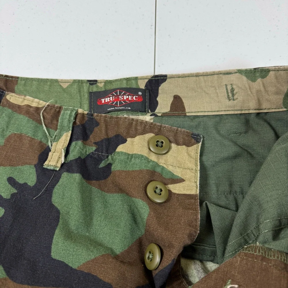 Tru-Spec Military Woodland Pants BDU Mens Size Small Reg Cargo Ripstop